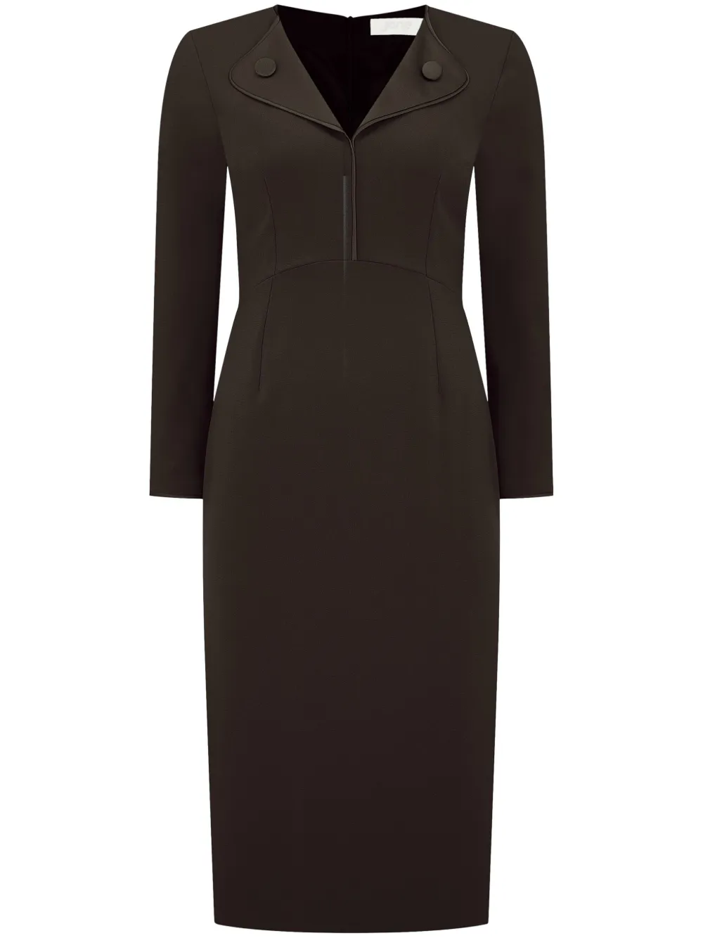 JANE Venice midi dress - Marrone