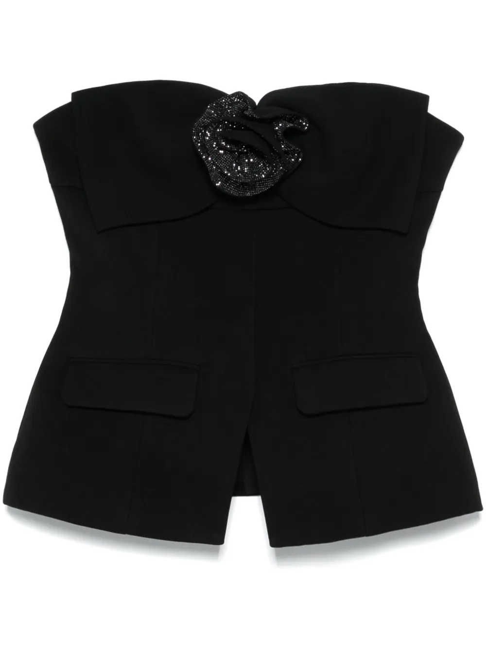 Self-Portrait Corsage top - Nero