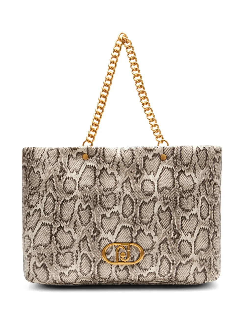 LIU JO Snakeskin effect shopping bag - Toni neutri