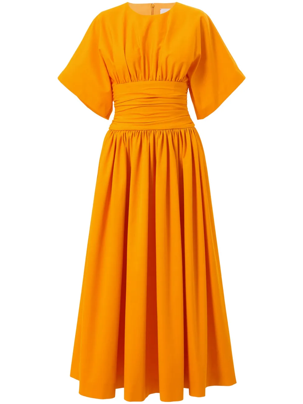 Carolina Herrera cummerbund-waist midi dress - Arancione