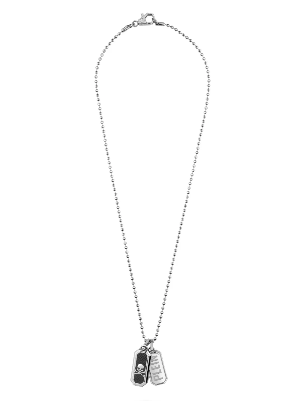 Philipp Plein logo-tag necklace - Argento