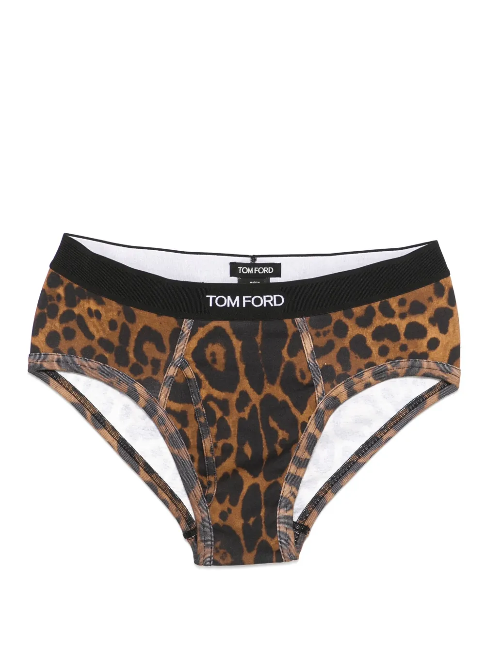 TOM FORD leopard-print briefs - Marrone