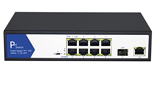 Value - Switch Poe Gigabit Ethernet Con Porte Uplink 8+2 (1X Gbe + 1X Sfp) E Switch Di Rete Con Funzione Poe Per Ambienti Di Rete Di Piccole O Medie D
