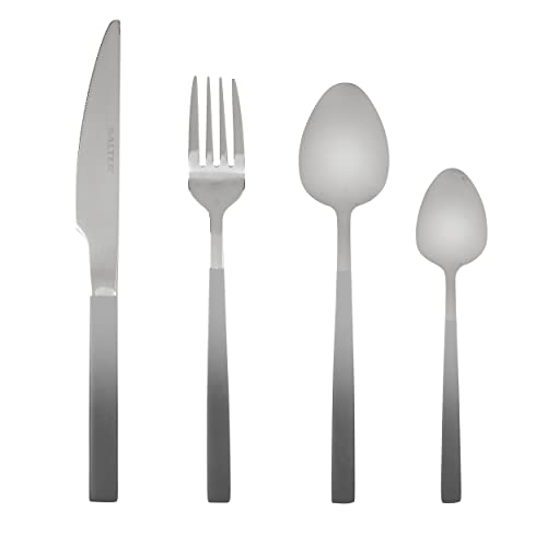 Salter Collezione Bw10144Lgtk Ombre Set Di 16 Posate In Acciaio Inossidabile, Servizio Di Posate Per 4 Persone, Finitura A Specchio, Con Coltello, For