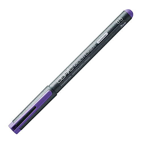 Copic Penna Multifunzione Lavender 0,5 Mm, Penna Da Disegno Con Inchiostro Pigmentato Resistente All'Acqua E All'Alcool In Viola, Penna Professionale