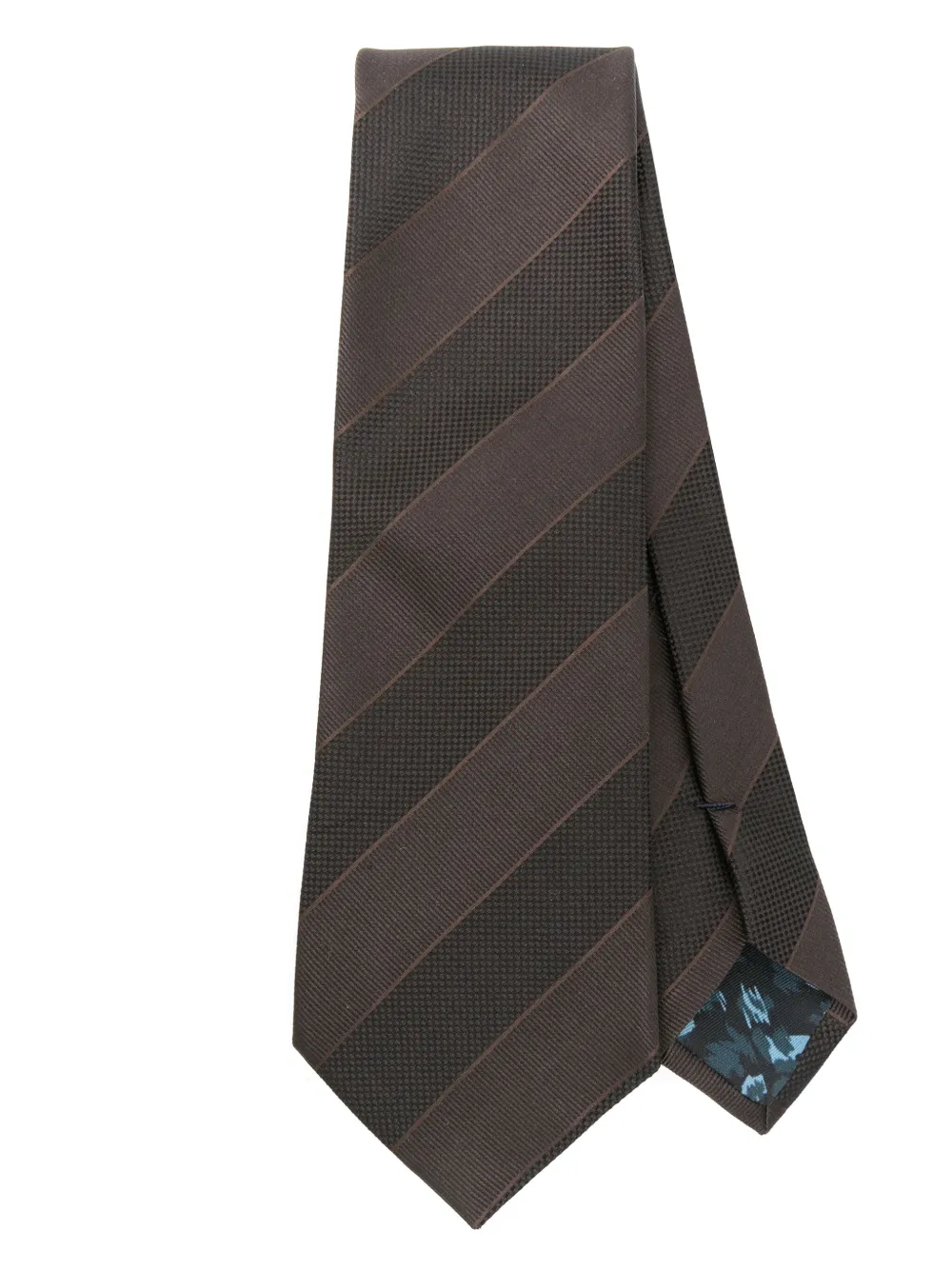 Paul Smith striped tie - Marrone