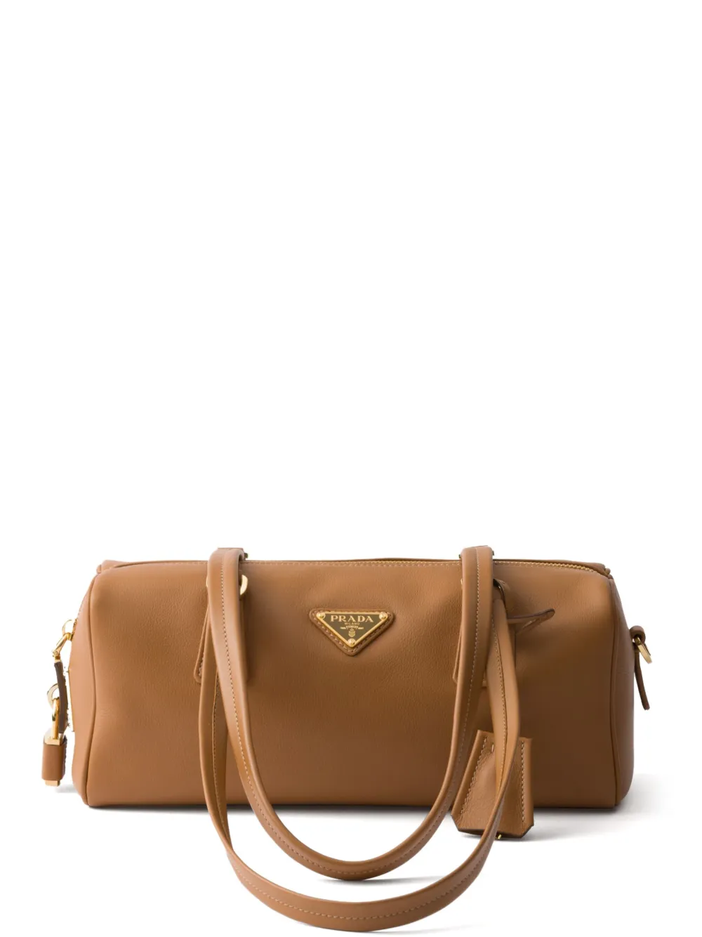Prada medium leather tote bag - Marrone
