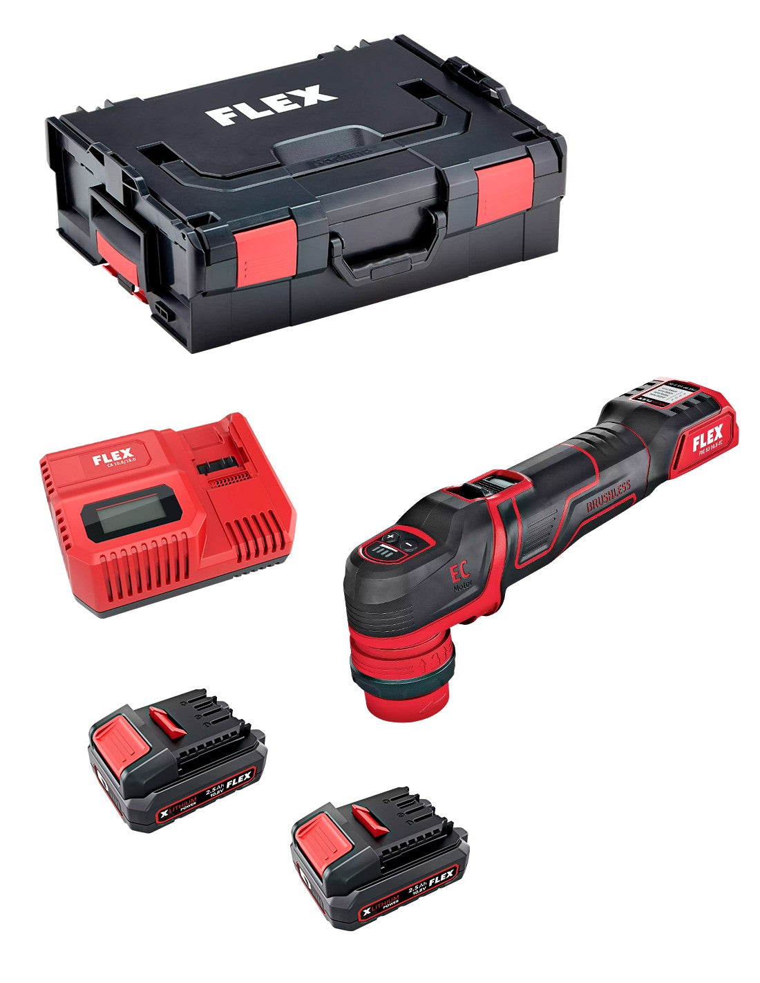 Flex lucidatrice pxe 80 10.8-ec/2.5 set (2 x 2,5.. 4030293180581