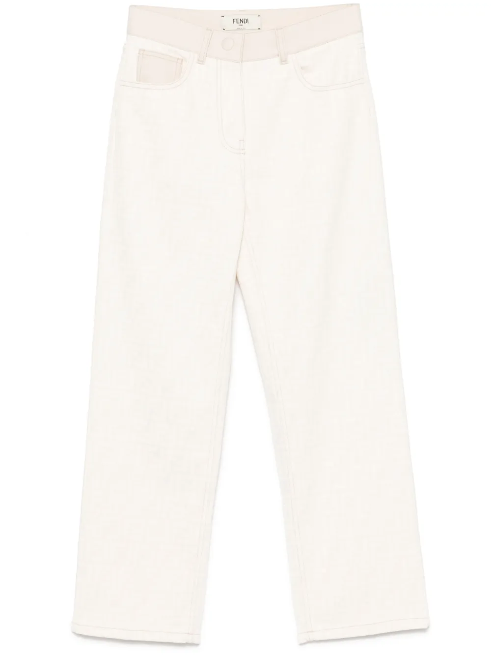 FENDI FF jeans - Bianco