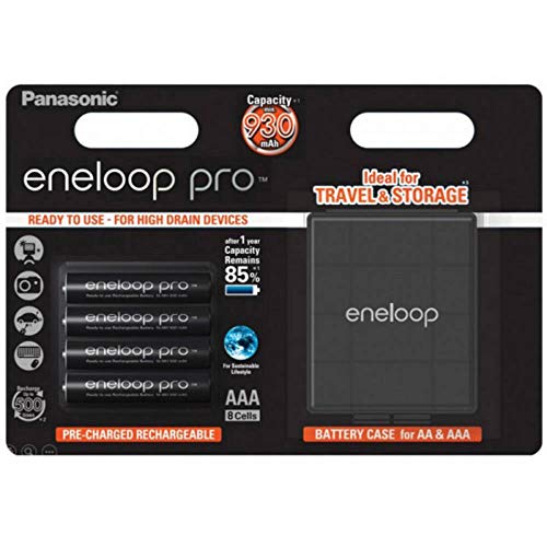 Panasonic Eneloop Pro Hr03 Box Micro (Aaa)-Batteria Ricaricabile Nimh 900 Mah 1.2V 4St.