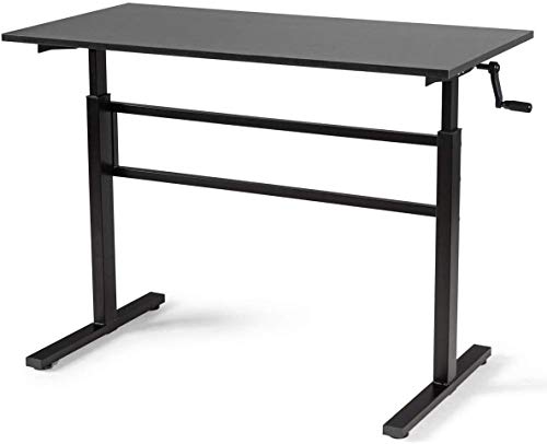 Bc-Elec Bs400002 - Scrivania Regolabile In Altezza (76-114 Cm) Con Piano 120 X 60 Cm, Scrivania Ergonomica Manuale