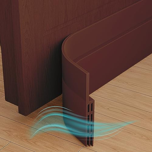 Veddelholzer 2 X 1 M Tagliato A Misura Guarnizione Per Porte Autoadesiva Per Porte Guarnizione Per Porte Fondo Bianco E Marrone Perfetto Isolamento Ac