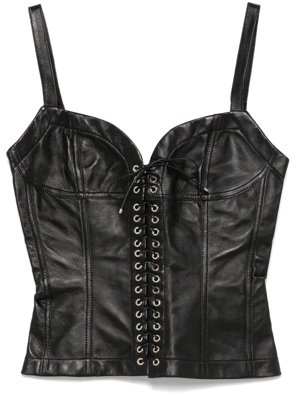 Ludovic de Saint Sernin leather bustier top - Nero