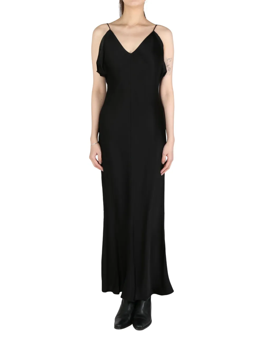 ATELIER NEW YORK V-neck maxi dress - Nero
