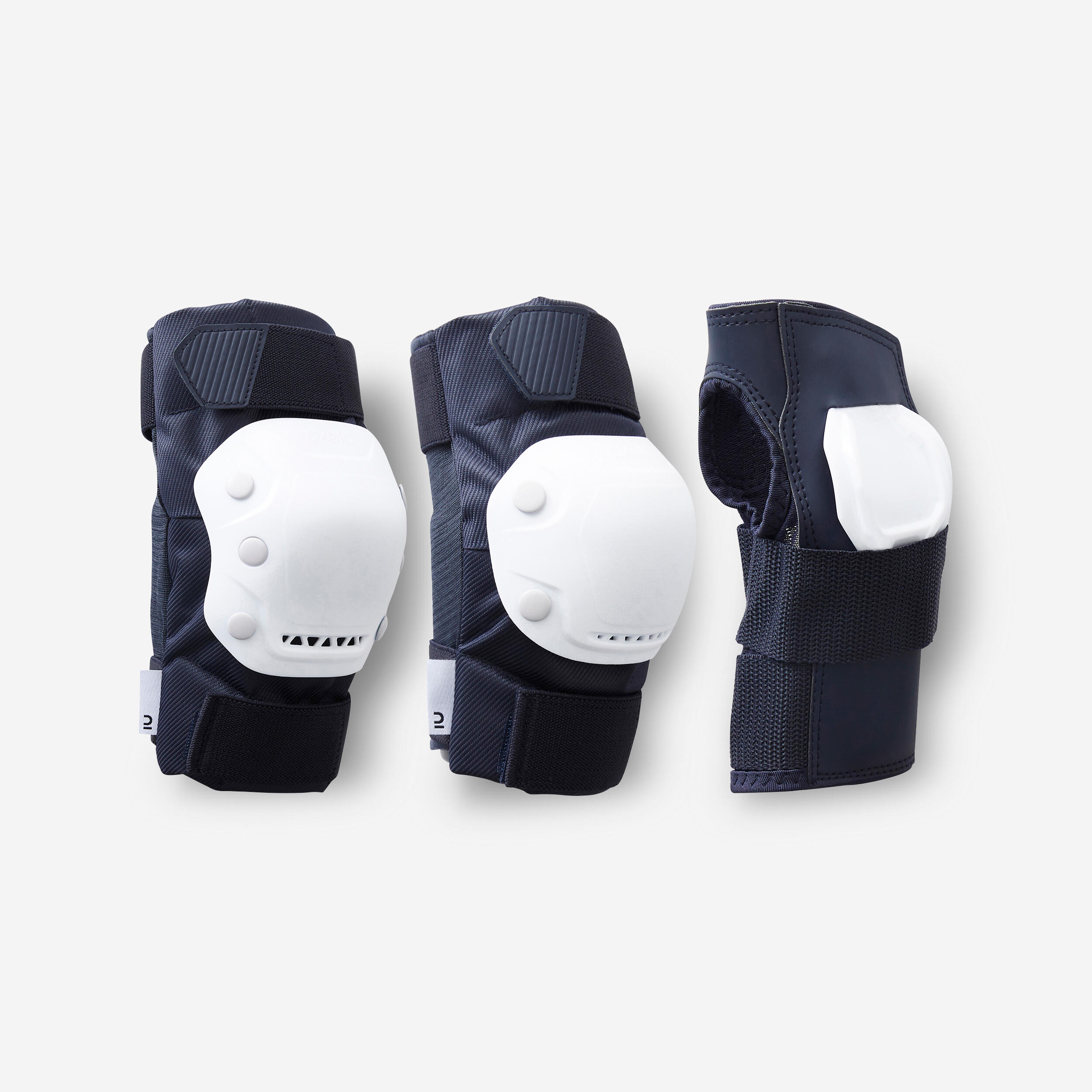 Decathlon | Set protezioni roller adulto FIT 500 blu scuro |  Oxelo