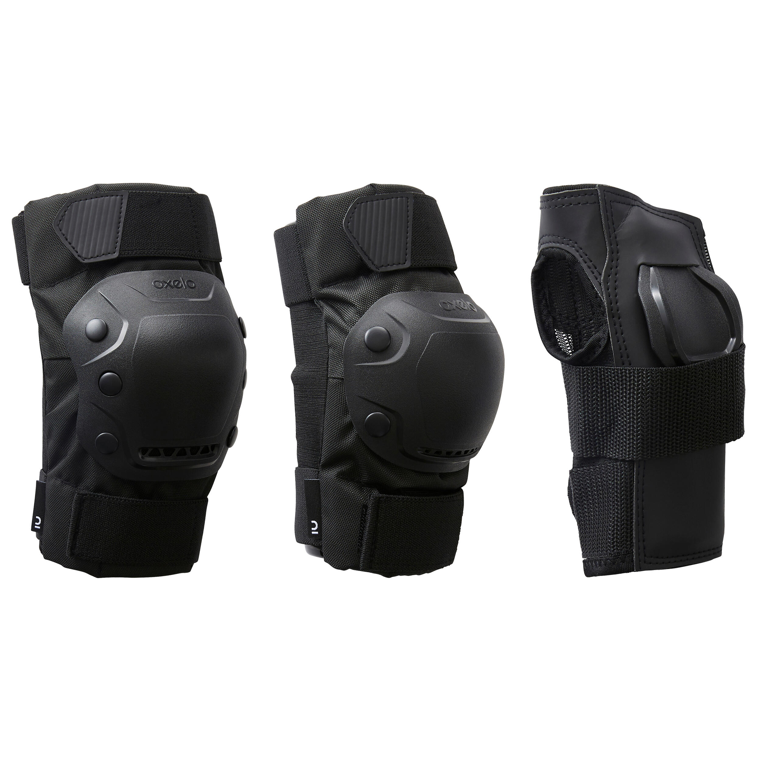 Decathlon | Set protezioni roller adulto FIT 500 nere  |  Oxelo