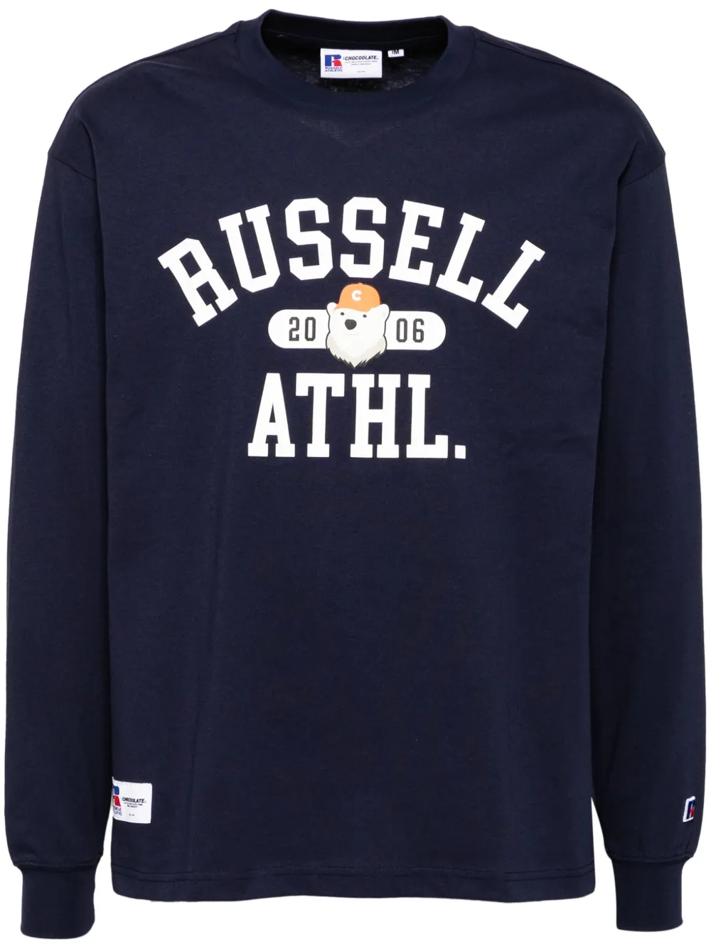CHOCOOLATE T-shirt con logo x Russell Athletic - Blu