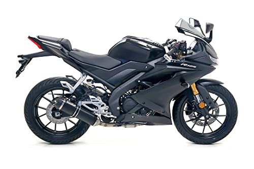 Arrow Marmitta Omologata Thunder Alluminio Dark Raccordo Saldato Yamaha Yzf-R125 '19 Con Fond.Carby Ric.Arrow