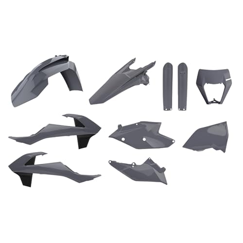 Polisport 90889 - Polisport Enduro Plastic Replica Kit Per Chi Cerca La Qualità Oem Per Moto Ktm In Colore Grigio Nardo