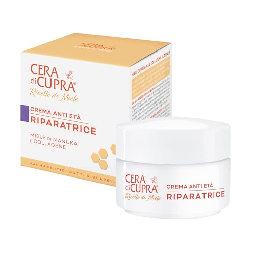 Cera Di Cupra, Crema Anti Età Riparatrice, Formula Avanzata Che Aiuta A Combattere E Ridurre Le Rughe E La Perdita Di Compattezza, Made In Italy, Derm