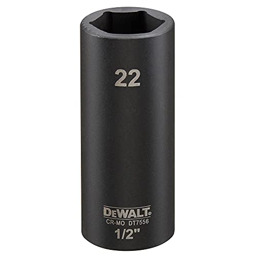 Dewalt Dt7556-Qz Impact Socket (Deep), 22 Mm 1/2