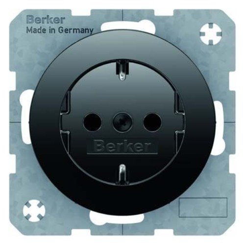 Berker Steckdose Schuko 47432045 Schwarz Glänzend Presa Energia Tipo F Nero