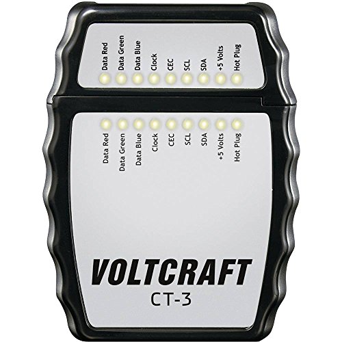 Tester Cavi Ct-3 Voltcraft Ct-3 Adatto Per Cavo Hdmi Tipo A, Hdmi 1,0, 1,1, 1,2, 1,2A, 1,3A/B/C, 1,4/A