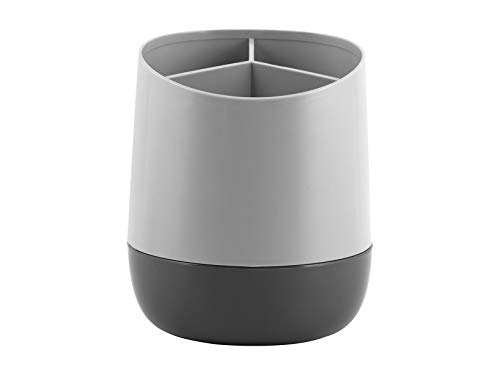 H&H Pop Grey Porta Utensili 3 Posti, Polistirene,Cm 14X17 H