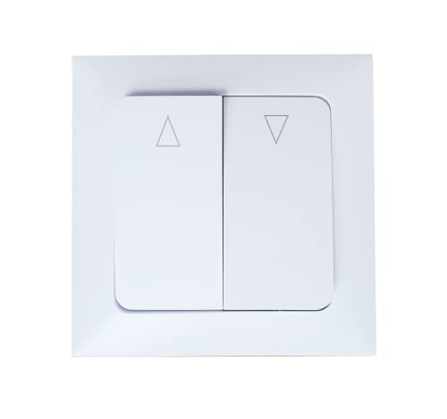 Unterputz Rollladenschalter Für Rollläden Und Jalousien Mit Auf / Ab-Taste, Unterputz, 230 V/Ac, Weiß, Ral 9003 80X80 Mm (1 St)