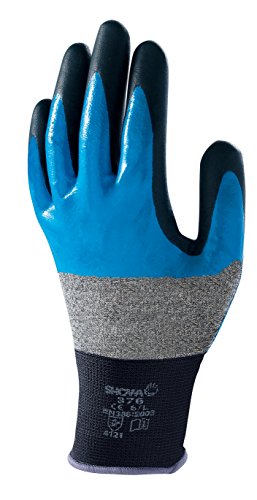 Showa 376R, Rivestimento In Schiuma Di Nitrile, Nitrile, Usi Generici, Grigio Scuro / Grigio / Blu / Nero, 8/L