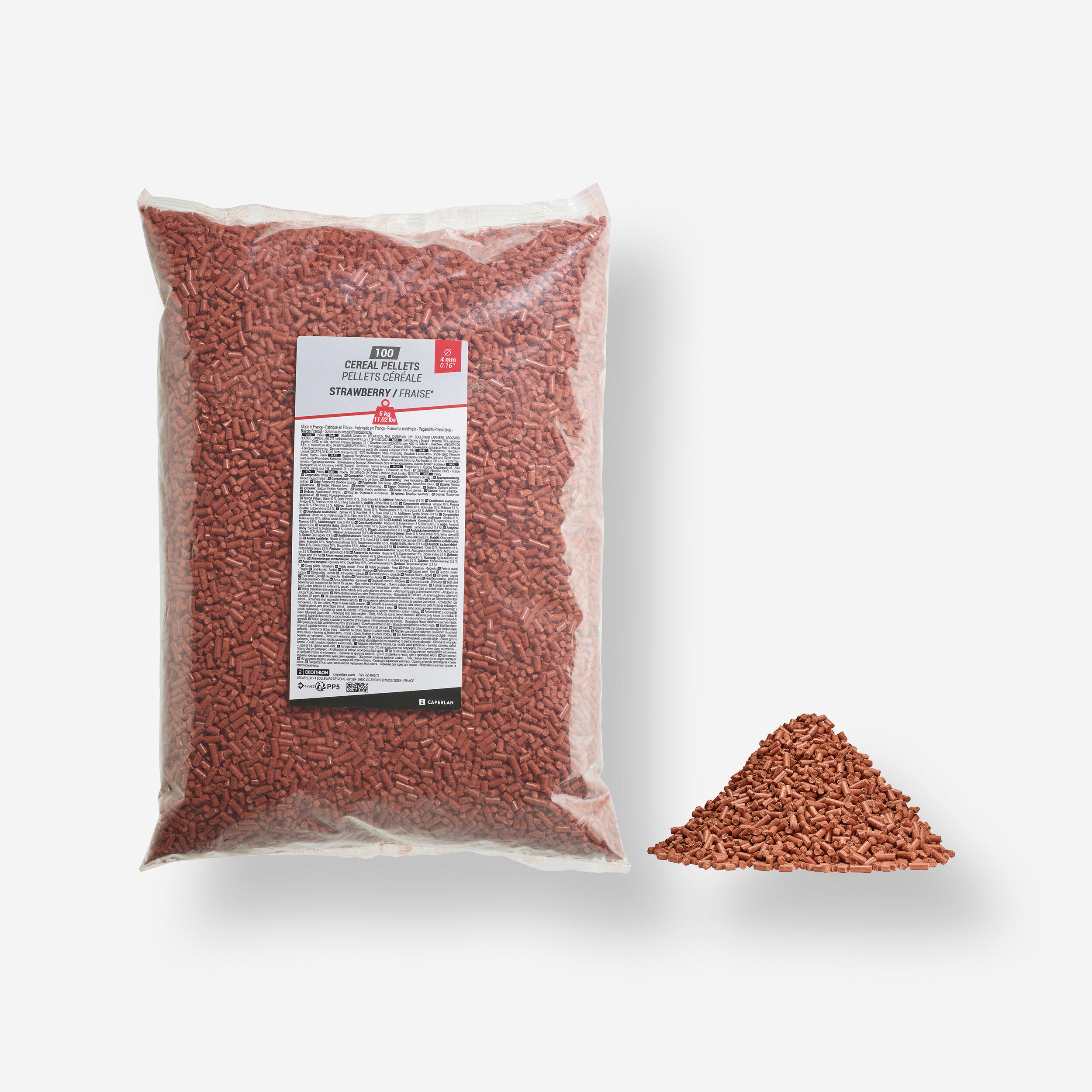Decathlon | Pellet carp fishing 100 fragola 4mm 5 kg |  Caperlan