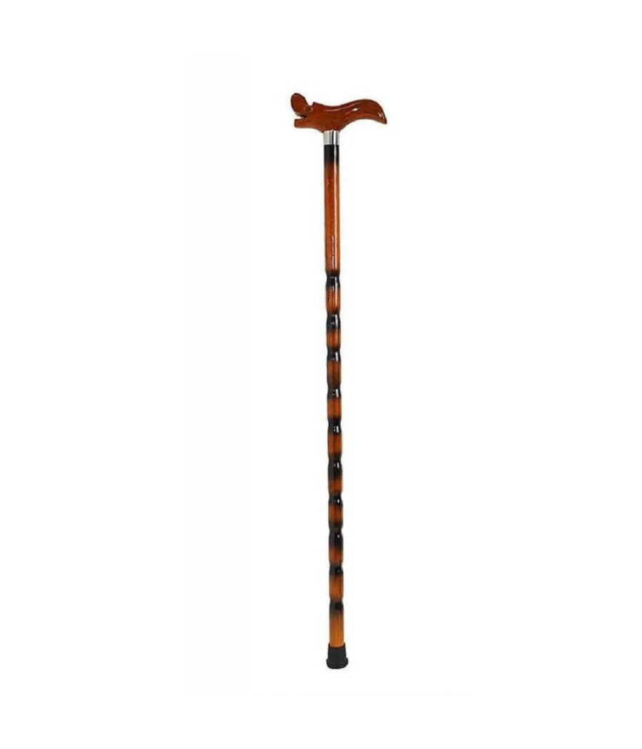 Bastone da passeggio per anziani disabili legno marrone lunghezza 90cm