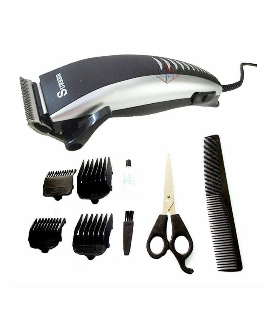 Tagliacapelli elettrico surker sk-5602 rasoio 4 pettini forbici pettine