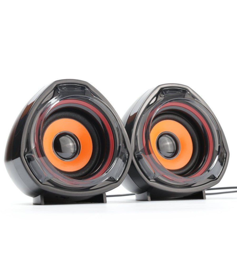 Casse pc speakers altoparlanti per notebook laptop 5w usb 2.0 volume regolabile