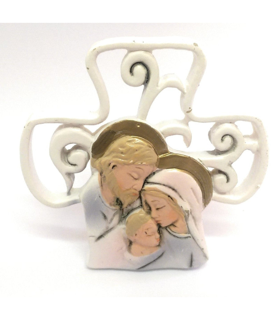 Set 12 pezzi bomboniera bomboniere crocefisso giuseppe madonna bambino ceramica