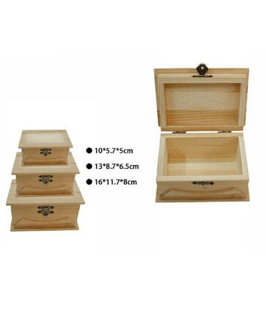 Set 3 scatole in legno decoupage tris matrioska scatola cofanetto ly-3038