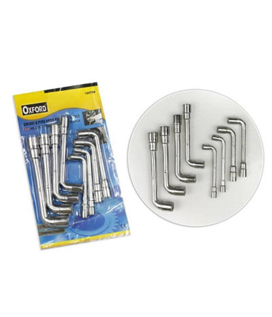 Chiavi a pipa kit 8 pezzi utensili a l di diverse misure in acciaio fai da te