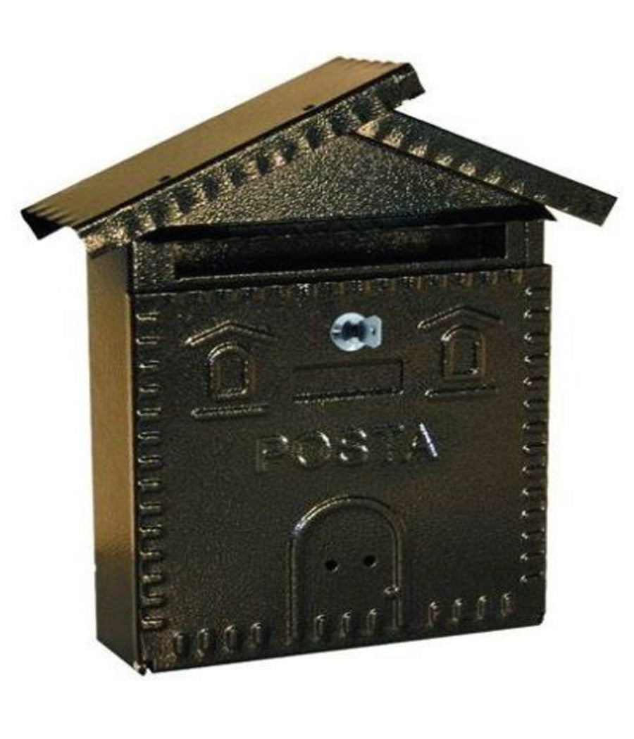 Cassetta posta postale in ferro battuto casetta buca lettere 28x35x9cm