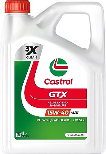 Olio Lubrificante Sintetico Motore Auto Castrol Gtx 15W-40 A3/B3 4L