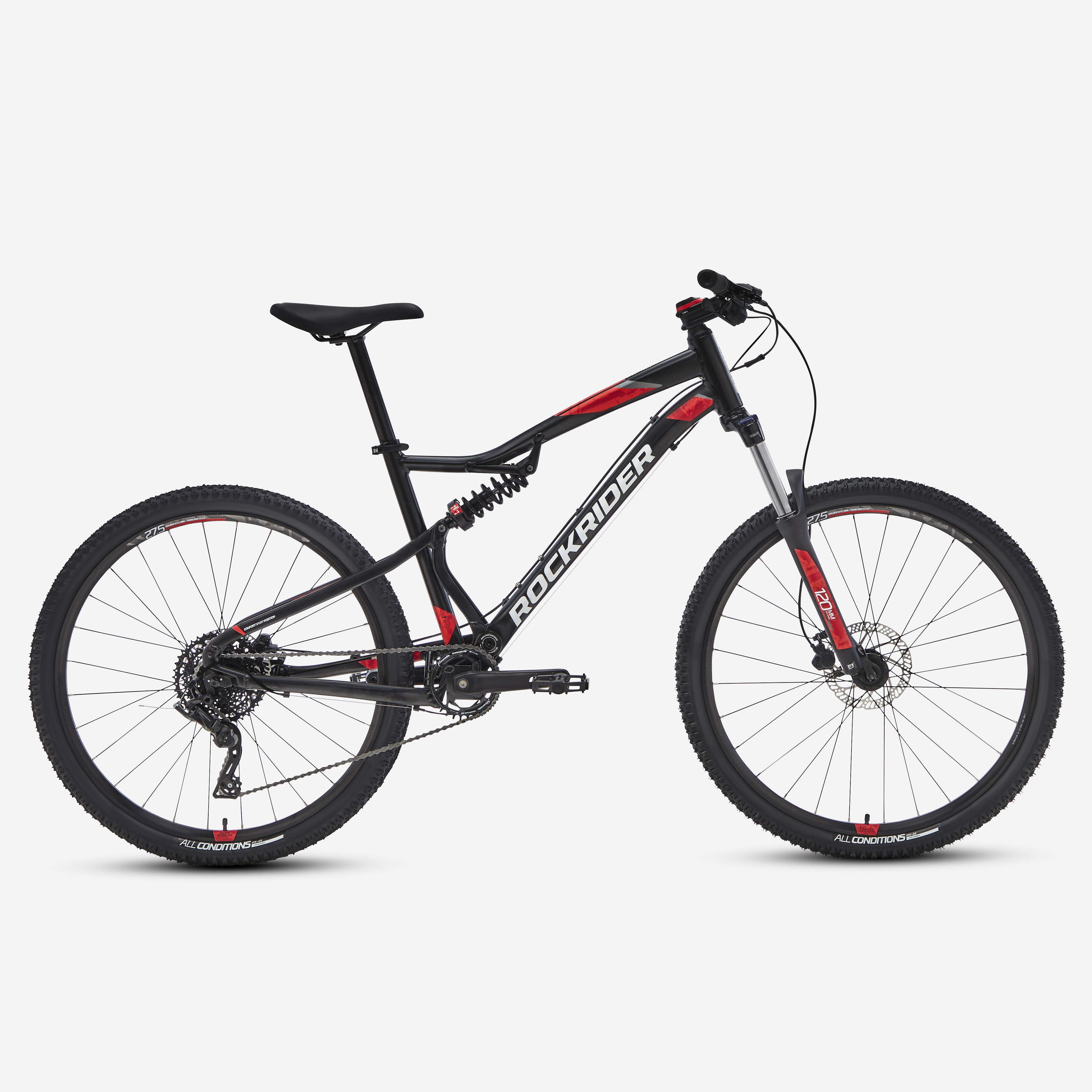 Decathlon | Mtb Rockrider ST 530 S nero-rosso 27,5" |  Rockrider