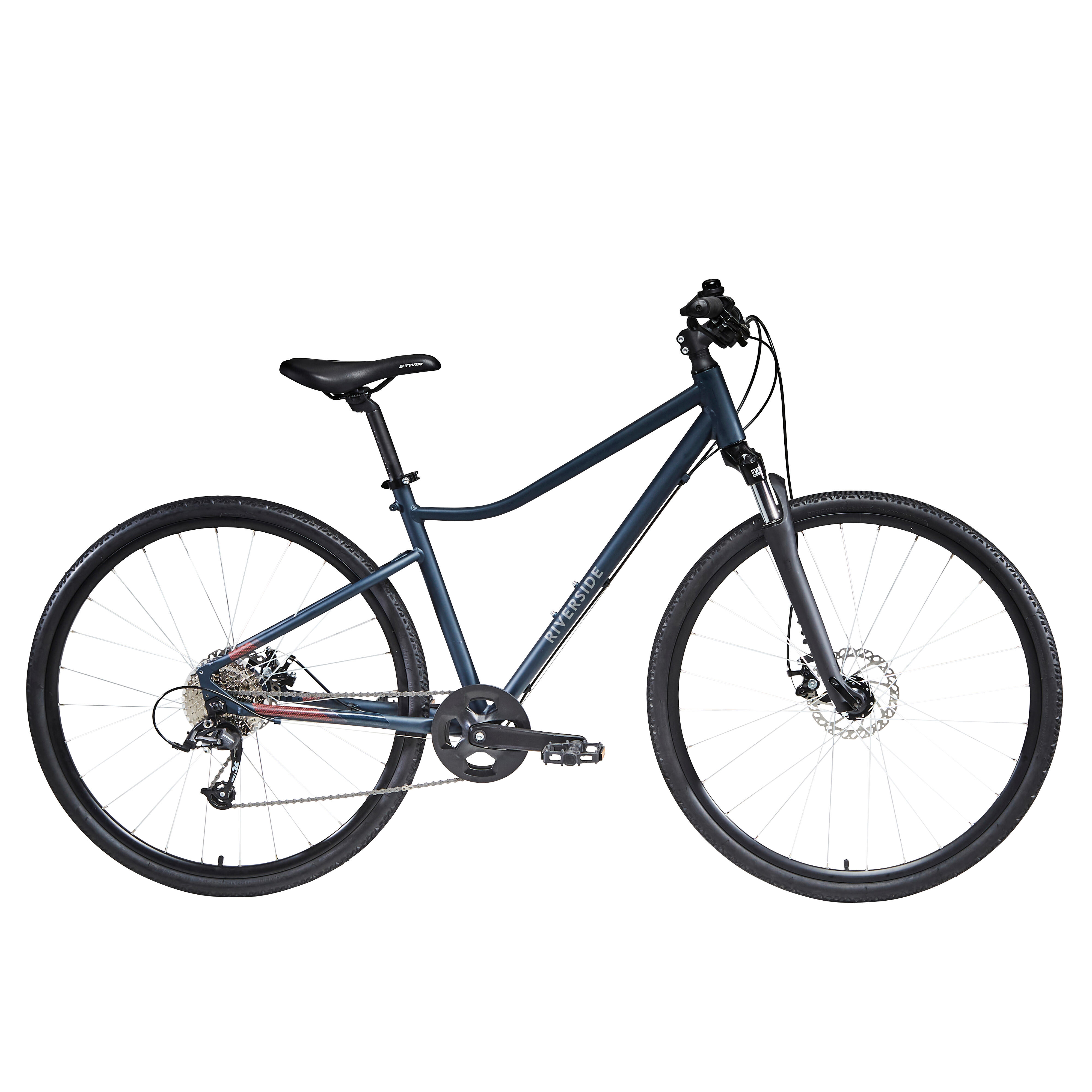 Decathlon | Bici trekking RIVERSIDE 500 blu |  Riverside