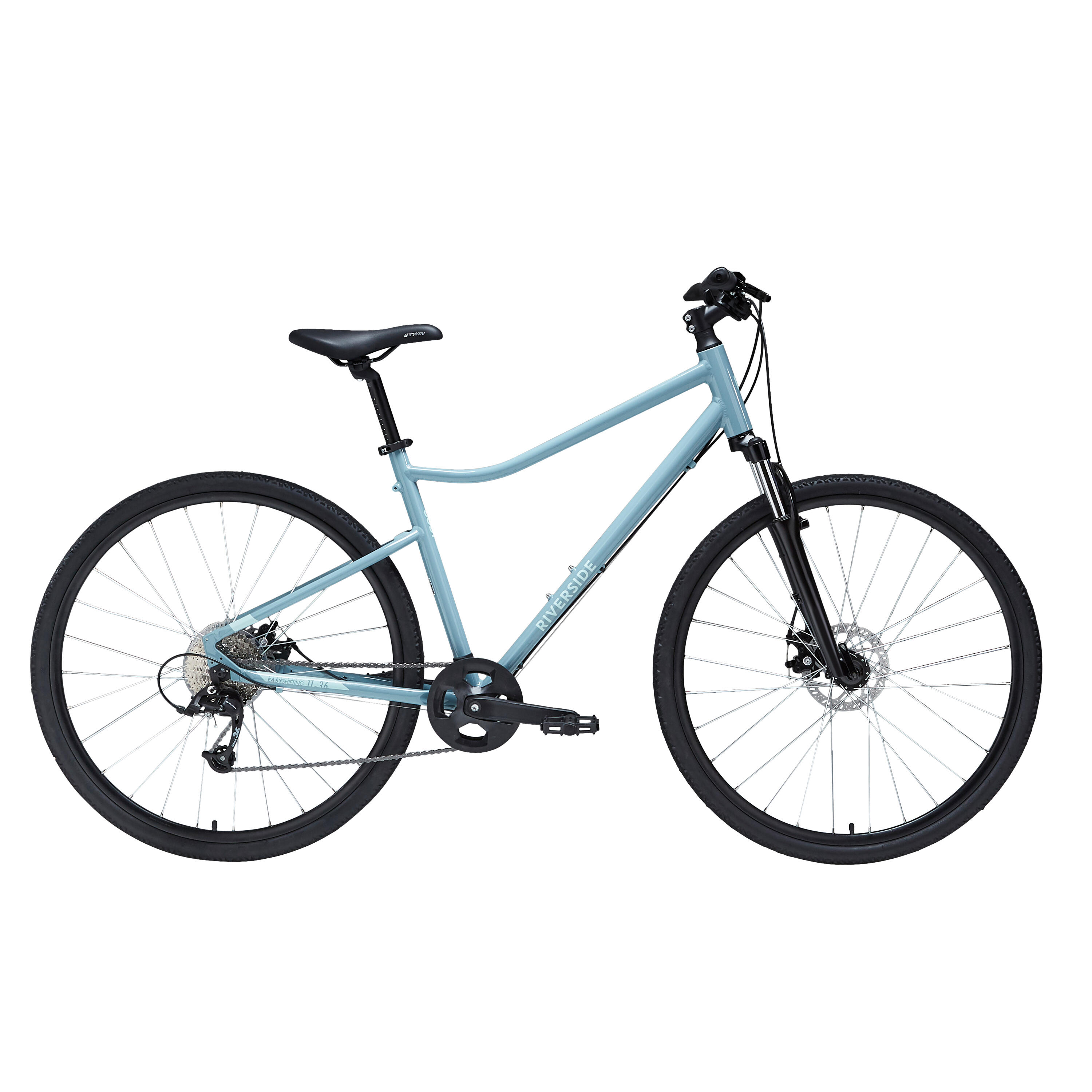 Decathlon | Bici trekking RIVERSIDE 500 verde acqua |  Riverside