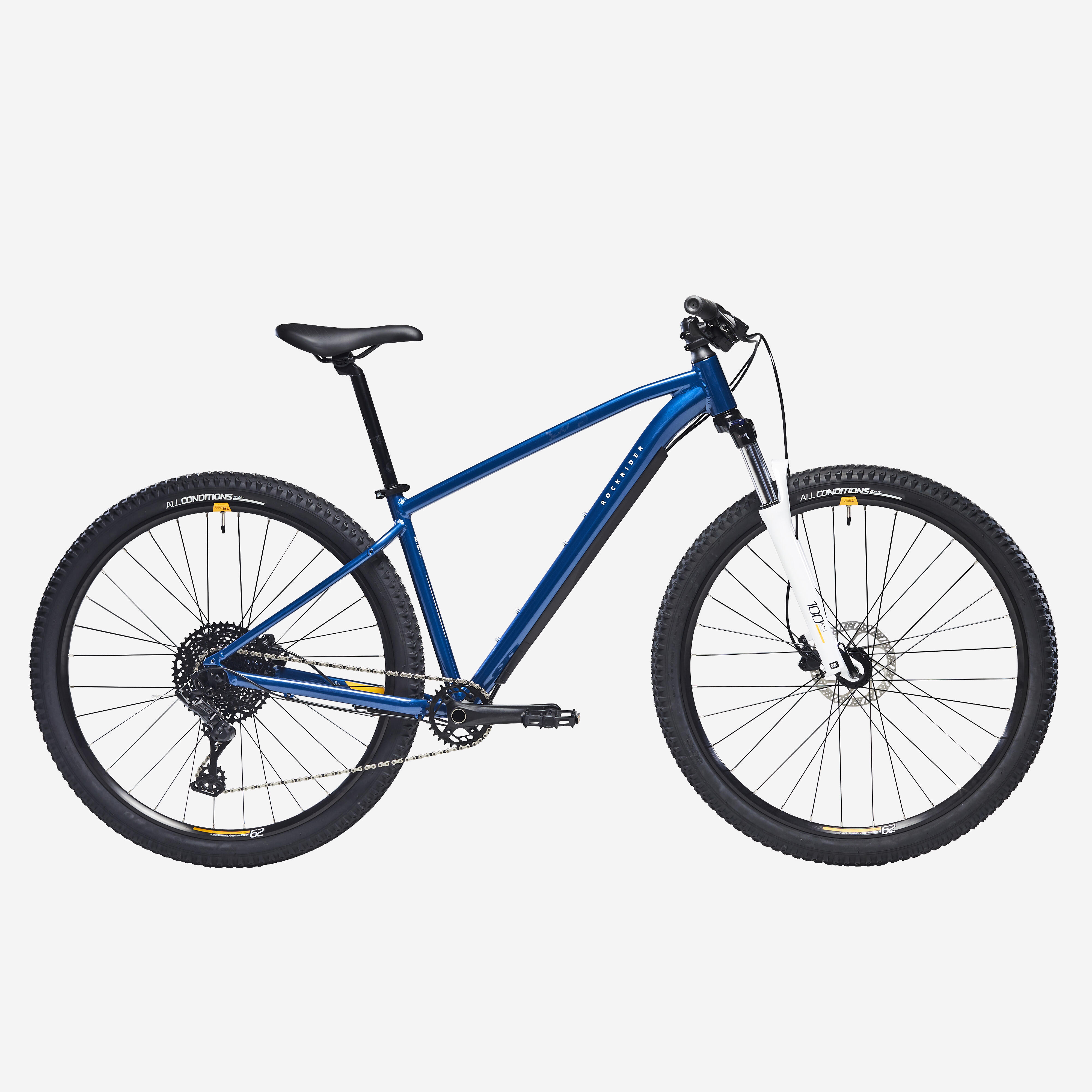 Decathlon | Bici Mtb Rockrider EXPLORE 520 azzurro-arancione 29" |  Rockrider