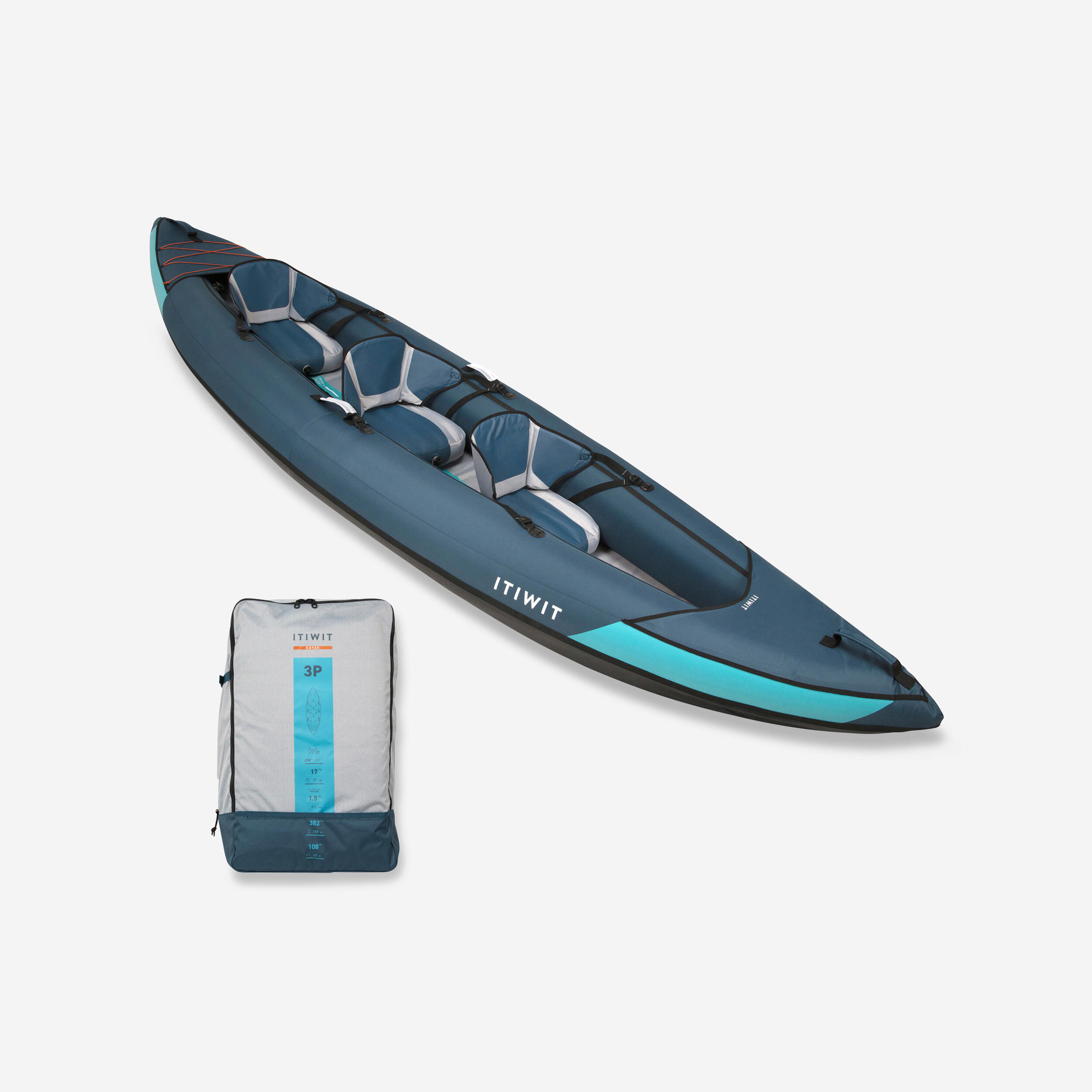 Decathlon | Canoa kayak touring 100 2-3 posti  |  Itiwit