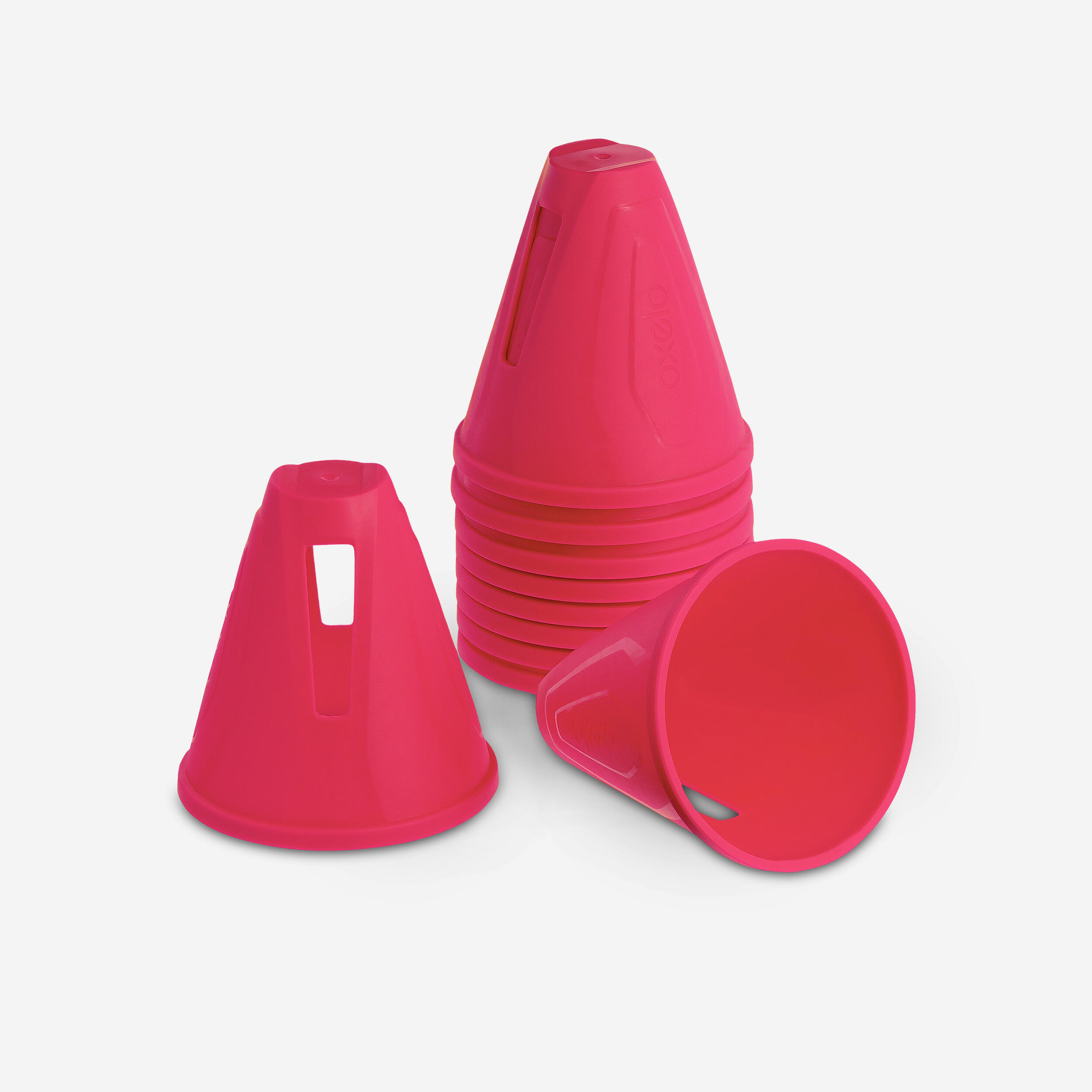 Decathlon | Coni roller slalom rosa x10 |  Oxelo
