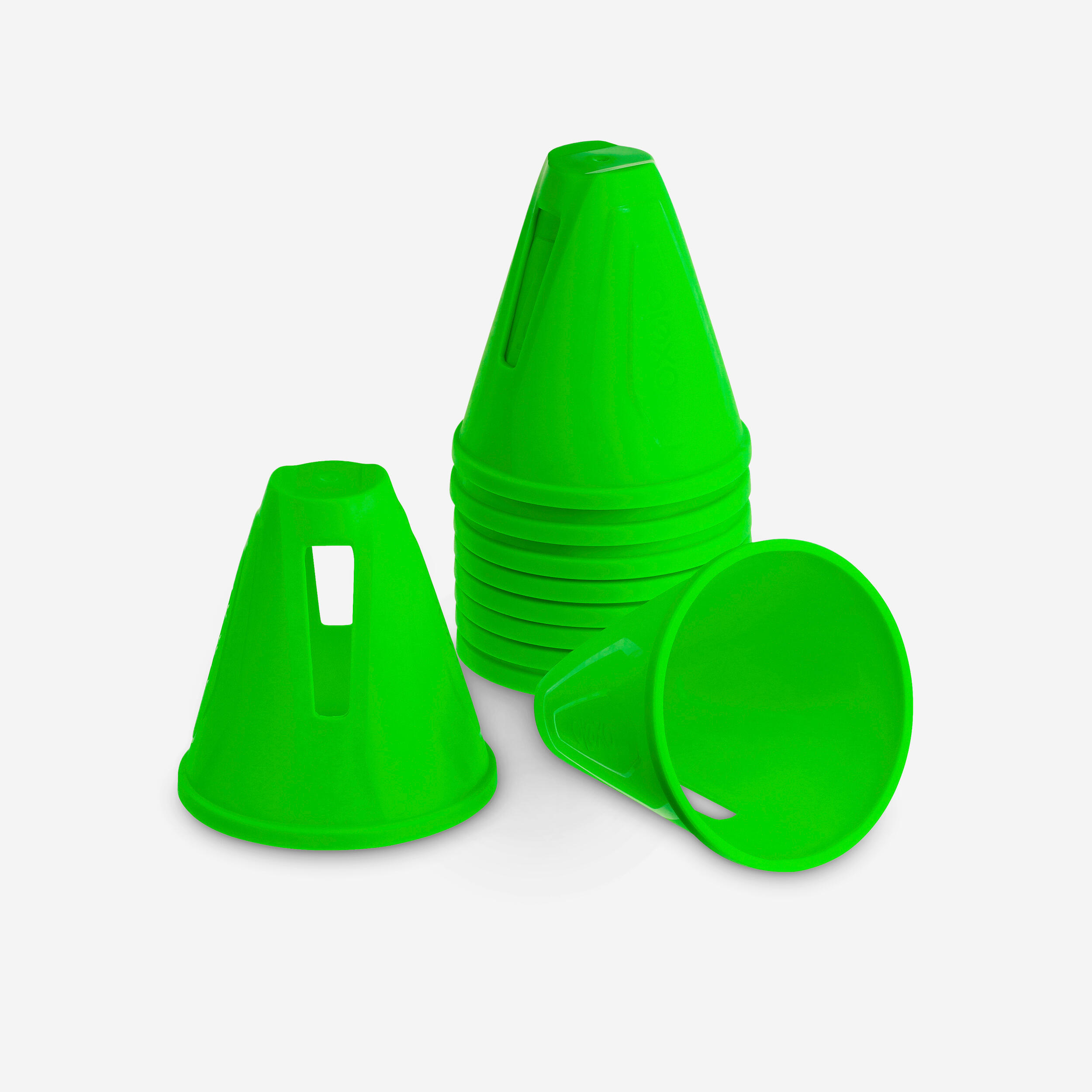 Decathlon | Coni roller slalom verdi x10 |  Oxelo