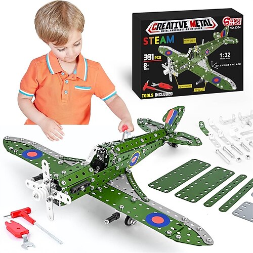giocattoli da costruzione modellini di aerei kit per ragazzi 8-12modello di aereo scala 132 kit di costruzione in metallomodelli di aerei per bambini 
