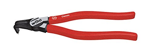 Wiha Alicates De Arandelas De Seguridad Classic Con Magictips® Para Anillos Interiores (Taladros), Con Forma Acodada J 11, 140 Mm (34694)