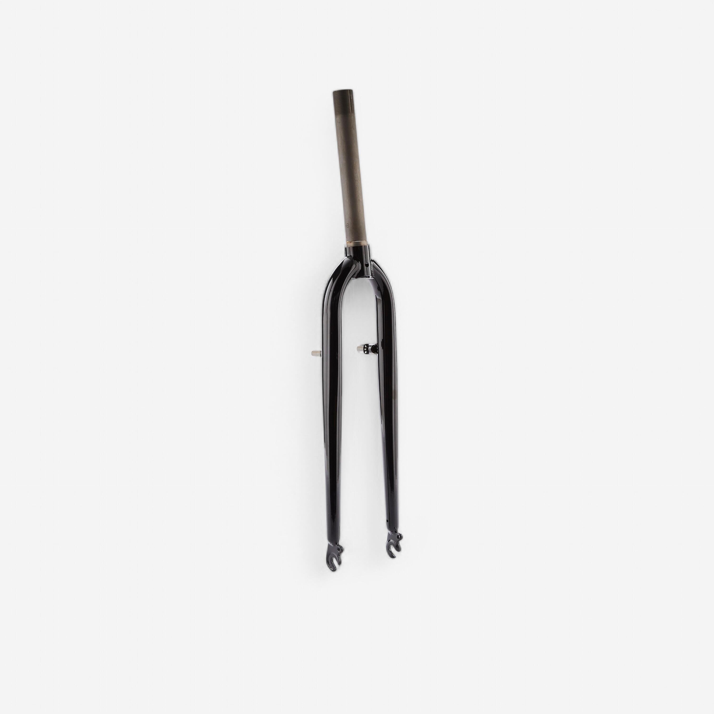 Decathlon | Forcella trekking 28" rigida 1"1/8 filettata nera |  Riverside