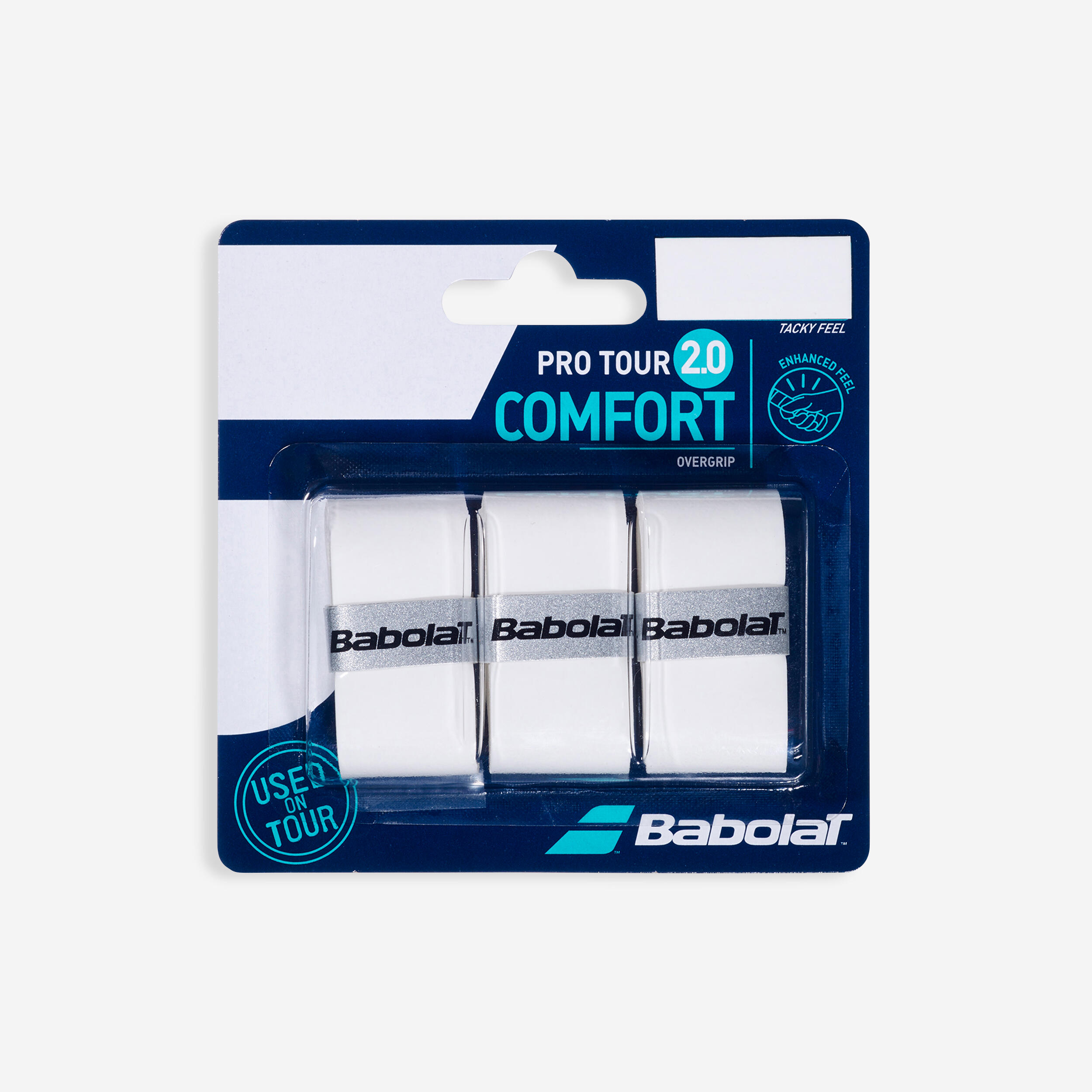 Decathlon | Overgrip tennis Babolat PRO TOUR 2.0 bianco x3 |  Babolat
